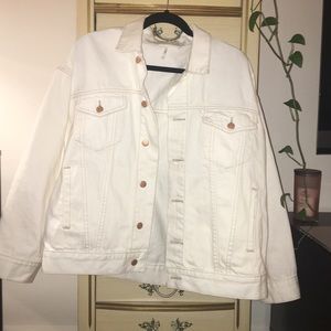 Free people cream denim jacket